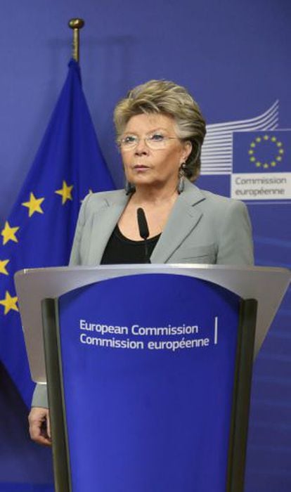 Viviane Reding, el 21 de noviembre en Bruselas.