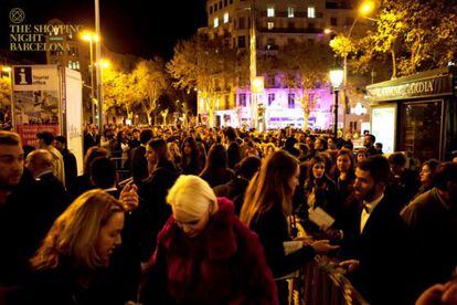 Imagen de la pasada edici&oacute;n de &#039;The Shopping Night Barcelona&#039;, celebrada en Paseo de Gracia.