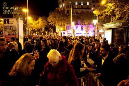 Imagen de la pasada edición de 'The Shopping Night Barcelona', celebrada en Paseo de Gracia.
