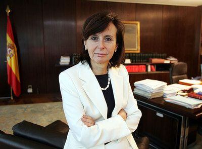María Emilia Casas, en su despacho de presidenta del Tribunal Constitucional.