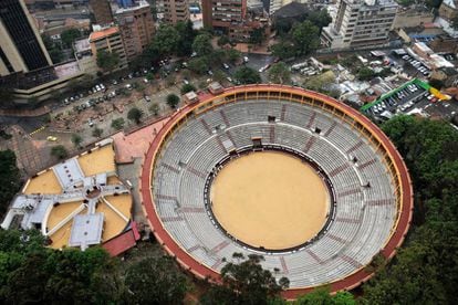 Vista de la plaza de toros de la Santa María, en Bogotá.