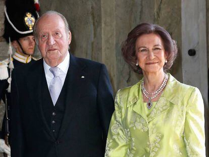 Don Juan Carlos y doña Sofía, hoy en Estocolmo.
