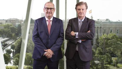El presidente de BDO España, Carlos Sotillos (izq) y el presidente de la Fundación BDO, Alfonso Osorio (dcha). BDO España.