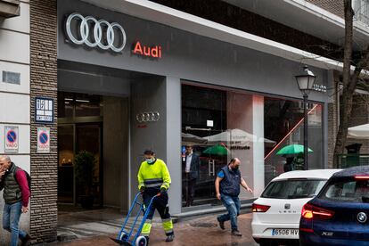Imagen de un concesionario de Audi en Madrd.