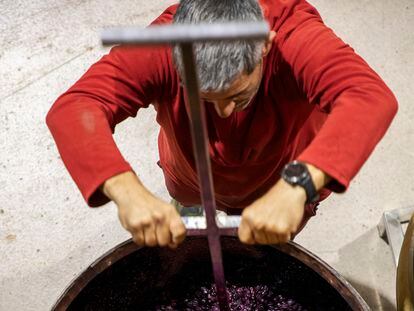 Durante la fermentación, el azúcar de la uva se transforma en alcohol.