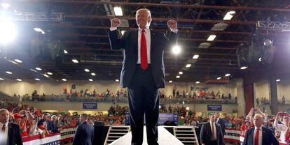 Donald Trump, presidente de EE UU, en un mitin en Montana
