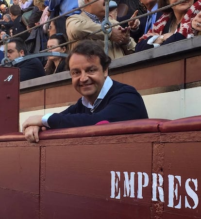 Rafael García Garrido, en el burladero de la empresa, en Las Ventas.
