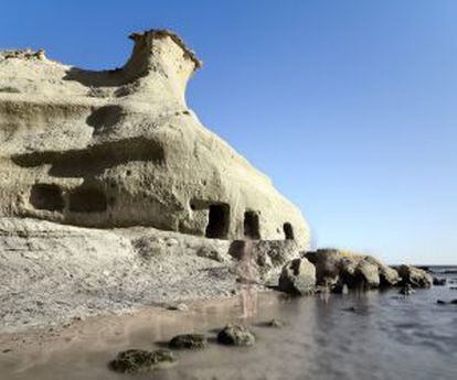 Playa almeriense de Los Coceores, en el paraje protegido de Cuatro Calas (Murcia y Almería).