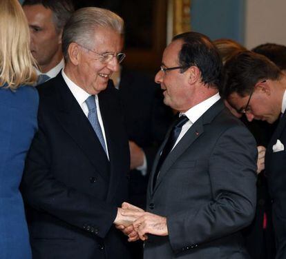Monti saluda a Hollande en Oslo.