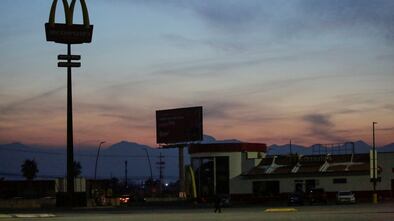 Una zona industrial de Ciudad Juárez, durante el apagón del pasado 15 de febrero.