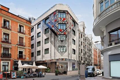 Fachada del Hotel Mayorazgo en Madrid
