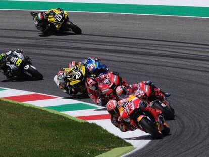 Un momento de la carrera de MotoGP en Mugello.