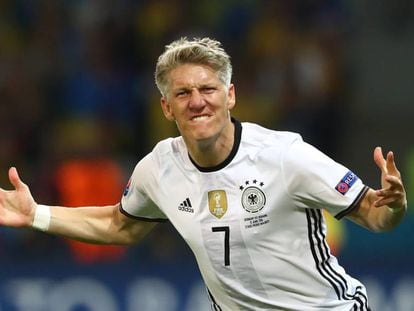 Schweinsteiger celebra el segundo gol.