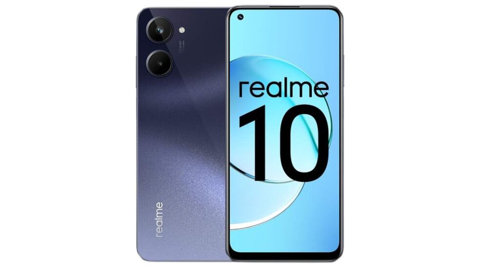 Vista frontal del 'smartphone' Realme 10.