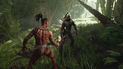 Fotograma de un combate en el videojuego 'Ecumene Aztec'.