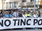 MANIFESTACI&Oacute;N CONTRA EL TERRORISMO RECORRE LAS CALLES DE BARCELONA