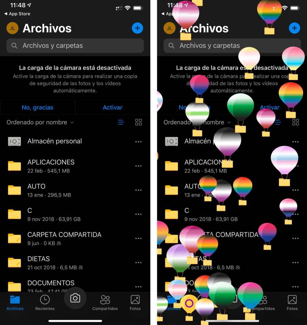 OneDrive muestra globos por el Orgullo.