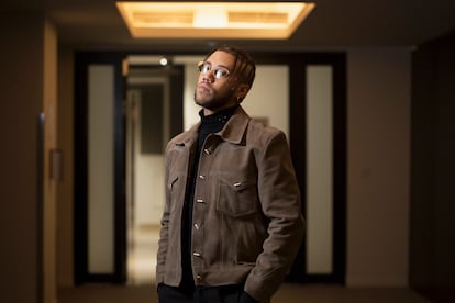 El puertorriqueño Jhay Cortez posa en un hotel del centro de Madrid.