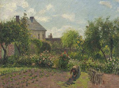 <i>El jardín del artista en Éragny (1898), </i><b>de Camille Pissarro.</b>