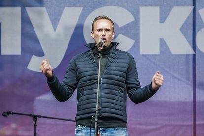 Alexéi Navalni, en una manifestación en 2019.