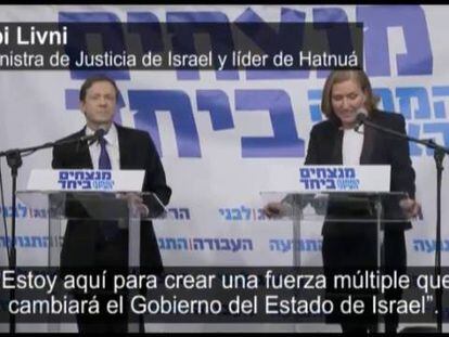 Los laboristas se alían con Livni para intentar destronar a Netanyahu