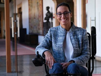 Teresa Perales, en el hotel La Reconquista de Oviedo, este miércoles después de la entrevista con EL PAÍS.