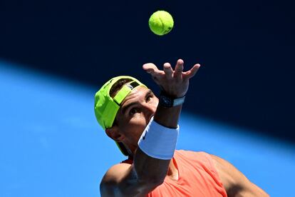 Nadal, recientemente durante un entrenamiento en Melbourne.