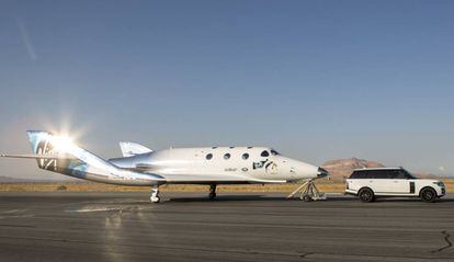 El SpaceShipTwo (VSS Unity) realizó este lunes su primer test en tierra.