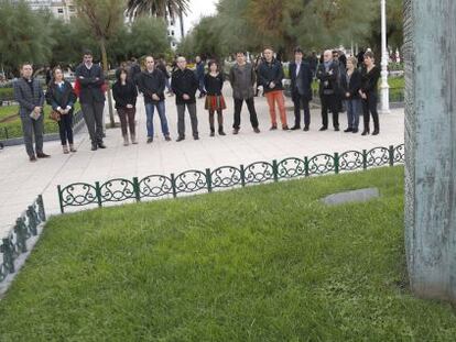 Acto en memoria de las v&iacute;ctimas del terrorismo, celebrado en el Ayuntamiento de San Sebasti&aacute;n.