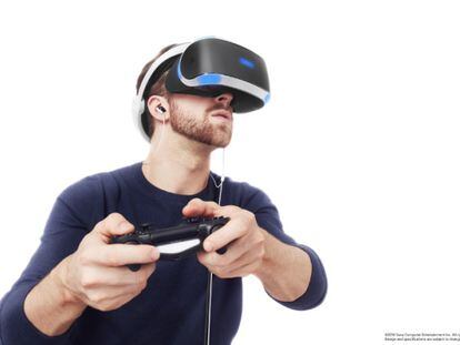 Gafas de realidad virtual  Sony PlayStation VR, Cámara V2 + PS4 VR Worlds  (Descarga), Para PS4