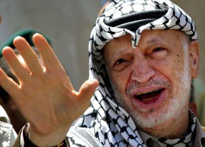 Yasir Arafat, presidente de la Autoridad Palestina.