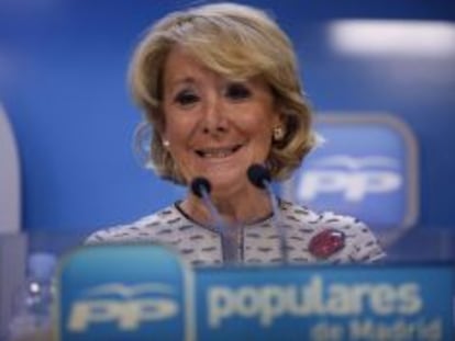 Esperanza Aguirre, presidenta del PP de Madrid