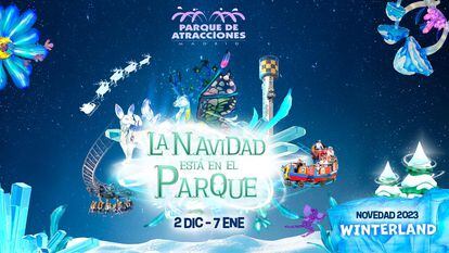 Cartel de Navidad de Parque de Atracciones de Madrid.