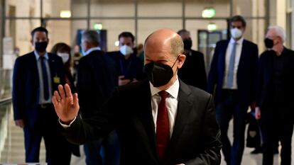 El candidato del SPD a canciller, Olaf Scholz, el pasado martes.