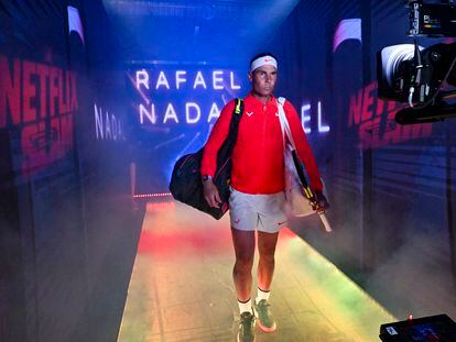 Rafael Nadal llega al Netflix Slam, un evento deportivo producido y emitido por la plataforma de vídeo.