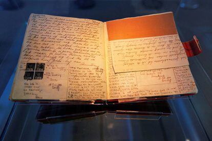 Imagen del diario de Ana Frank en el museo dedicado a la autora en Ámsterdam. 