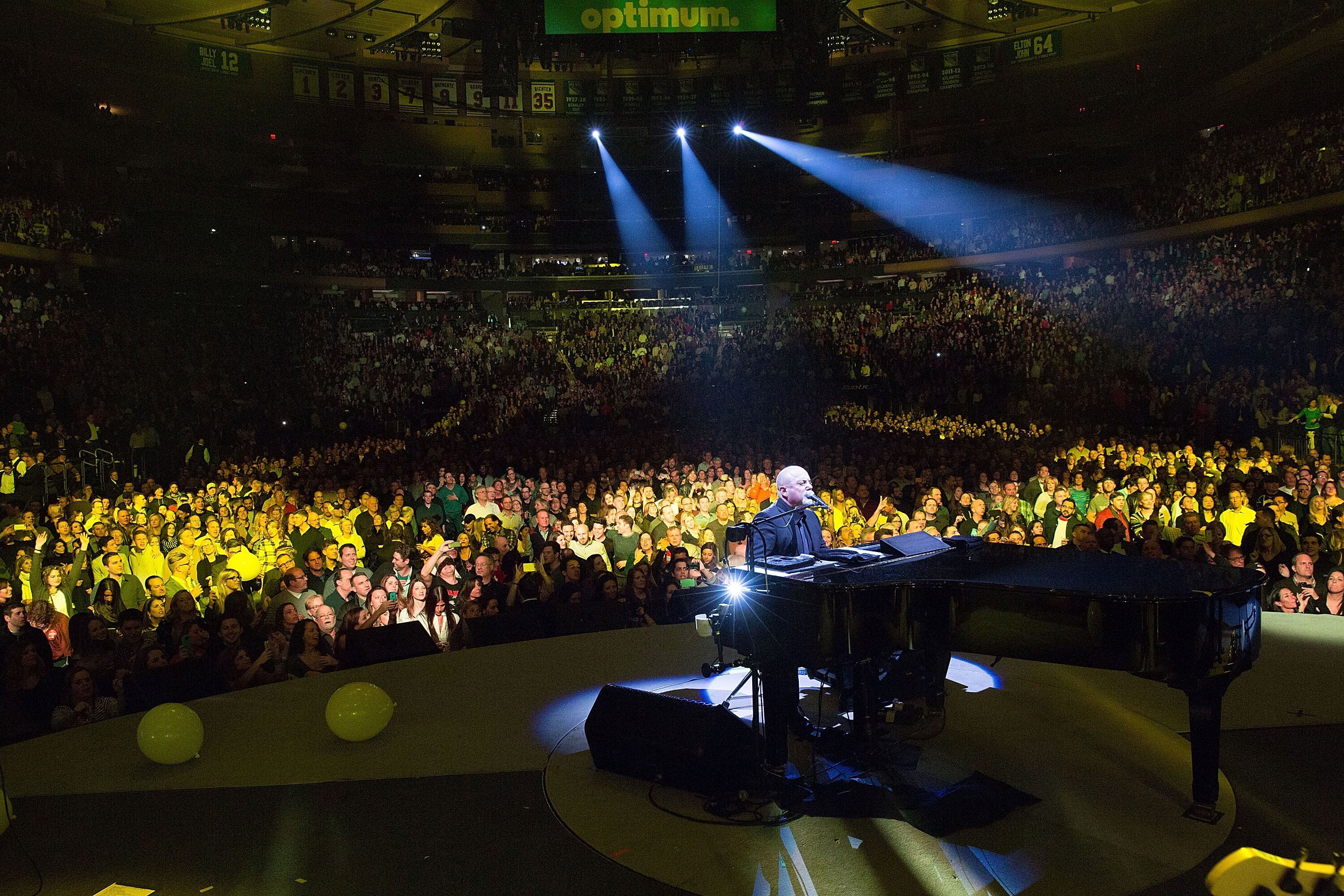 Billy Joel en el que ha sido su segundo hogar en los últimos años, el Madison Square Garden de Nueva York, en 2015.