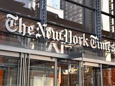 La fachada del edificio del 'The New York Times', en Nueva York.