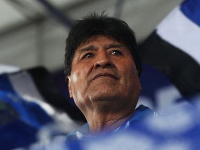Evo Morales, durante el congreso de su partido, Movimiento al Socialismo (MAS), este miércoles en Cochabamba.