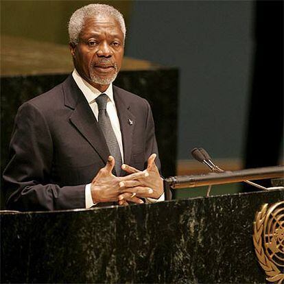 Kofi Annan, en la apertura en Nueva York de la conferencia de la ONU sobre la situación de la mujer.