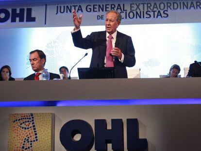 Juan Miguel Villar Mir en la junta de OHL