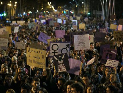 La manifestación del 8 de Marzo en Barcelona. 