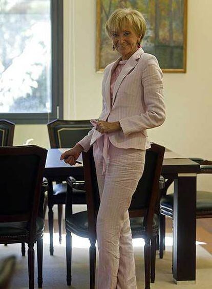 María Teresa Fernández de la Vega, el pasado jueves en su despacho.