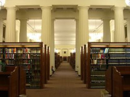 Biblioteca de la Facultad de Derecho de Harvard.