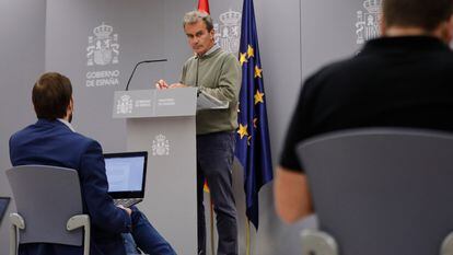 Fernando Simón, director del Centro de Coordinación de Alertas y Emergencias Sanitarias (CCAES), en su comparecencia del 1 de octubre.