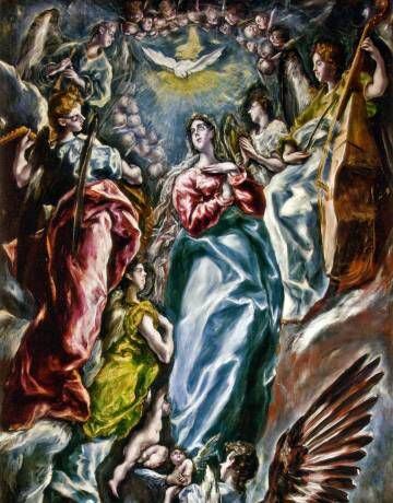 Fragmento de La Inmaculada, de El Greco.