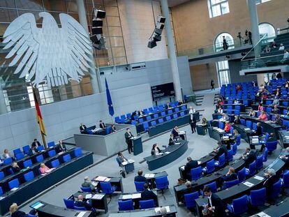 Vista general de una sesión plenaria en el Bundestag.