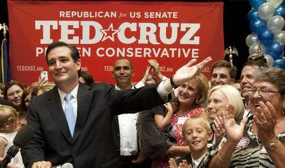 Ted Cruz celebra su victoria en Tejas el 31 de julio. 