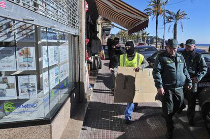 Registro de una inmobiliaria de Lloret, el pasado viernes.