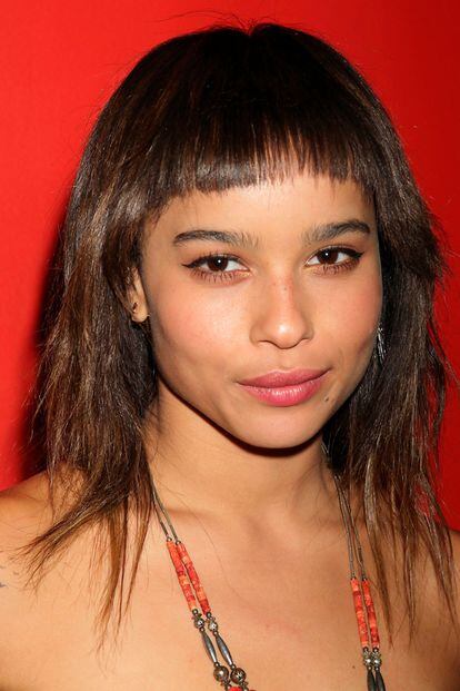 Zoe Kravitz ha oído campanas pero no sabe dónde. Sabía que se llevaba el flequillo muy recto... pero se le ha olvidado atender a la otra parte de esta moda: a la altura de las cejas. Con este corte a la mitad de la frente ha conseguido parecerse más a San Antonio que a una chica a la última.